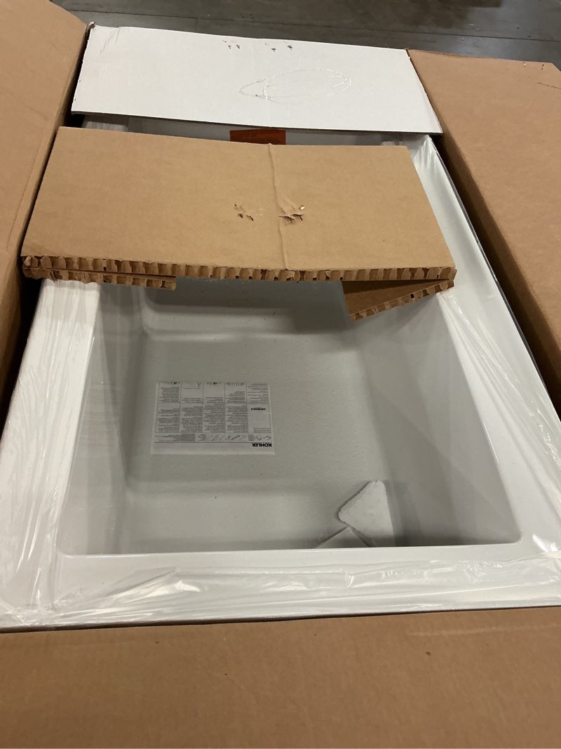 Condition photo showing Good Condition for Kohler K-20202-LA Underscore 60" Soaking Bathtub for Three Wall Alcove Installation with Left Drain and 68 Gallon Water Capacity - White