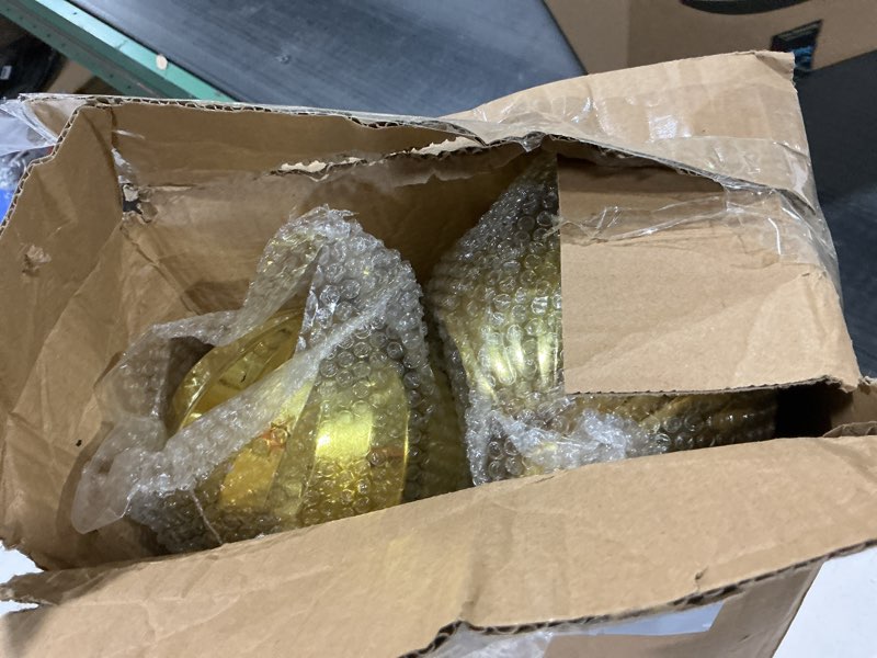 Condition photo showing New/Like New for Extra Large Size Outdoor Christmas Ornaments, Oversized Huge Big Shatterproof Xmas Christmas Plastic Balls for Outside Lawn Yard Tree Hanging Decorations (6"/150mm, Gold, 6 Packs) Gold 6"/6PCS