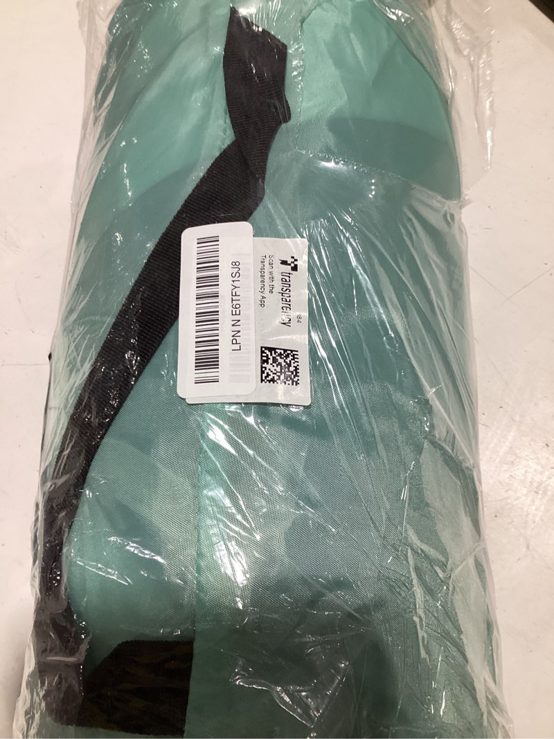 Condition photo showing As Is for gorich portable beach tent for 3/4-5/6-7 person with upf 50+ uv protection, lightweight & foldable sun shelter with 5 sand bags, easy setup windproof beach umbrella sun shade turquoise 4-5 person