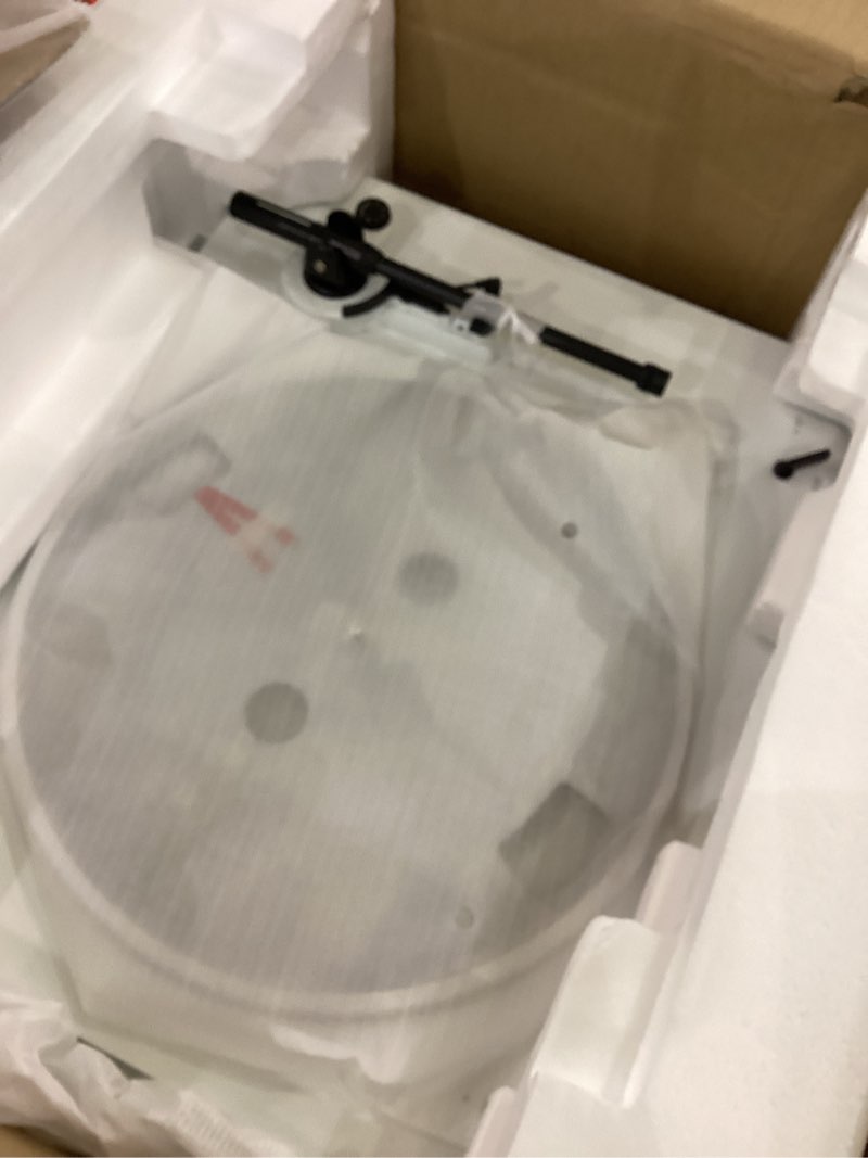 Condition photo showing New/Like New for Audio-Technica Audio Technica AT-LP3XBT-WH Bluetooth Turntable Belt Drive Fully Automatic 33/45 (White) White Belt