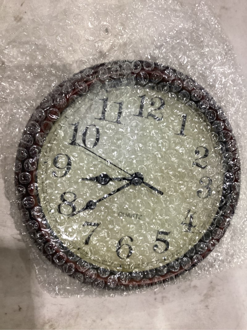 Condition photo showing Good Condition for wall clock, 9 inch silent non ticking classic battery operated clocks, decorative for living room, bedrooms, bathroom, kitchen office (bronze) a_bronze 9"
