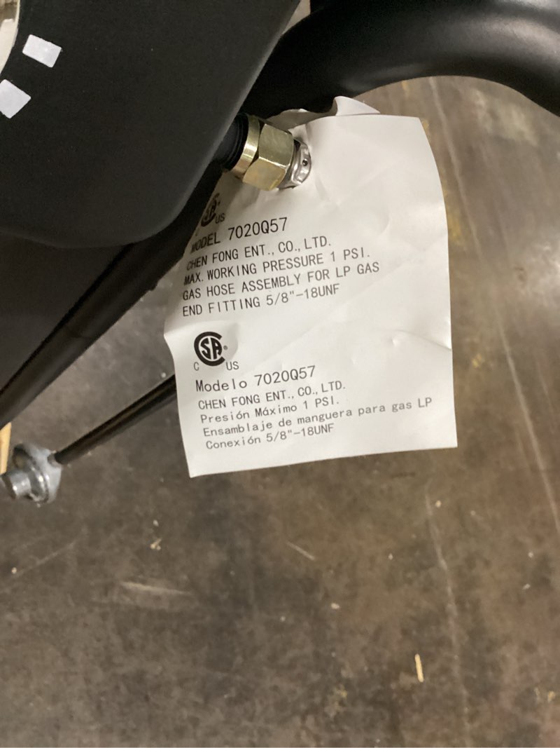 Condition photo showing As Is for master forge large 550-sq.in black 3 -burner liquid propane gas grill