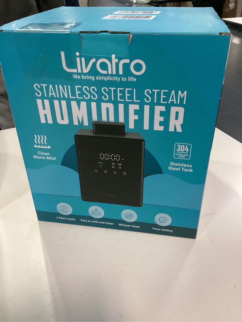 Condition photo showing Good Condition for 3L Stainless Steel Warm Mist Humidifier with Easy Clean and Warm Steam Function, Healthy Air Mist Humidifiers for Bedroom Living Room, with Sleep Mode and Auto-off Setting