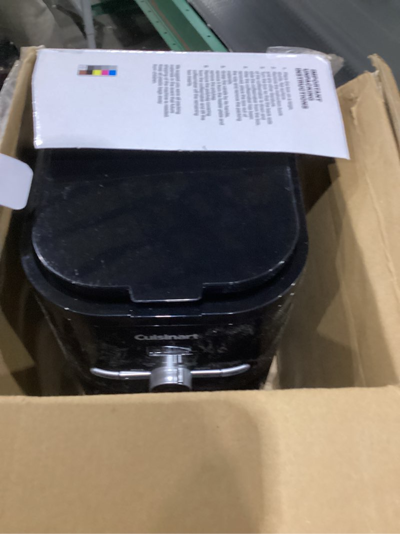 Condition photo showing As Is for MISSING COFFEE POT Cuisinart Classic 12-Cup Programmable Coffeemaker, Black, DCC-1120BKNAS Black Coffeemaker