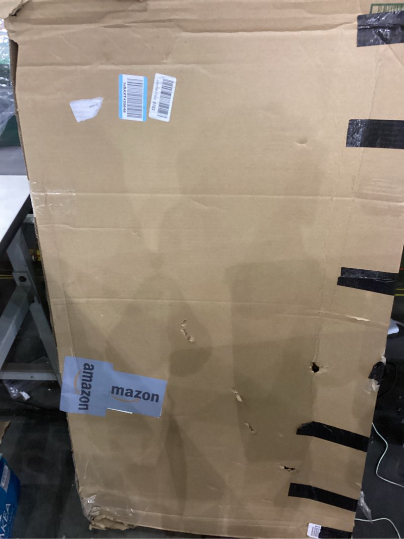 Condition photo showing As Is for Baveke Coffee Table Foldable Mid Century Desk TV Stand with Open Storage Shelf Center Table for Living Room Furniture RV No Assembly (Natural-120cm)