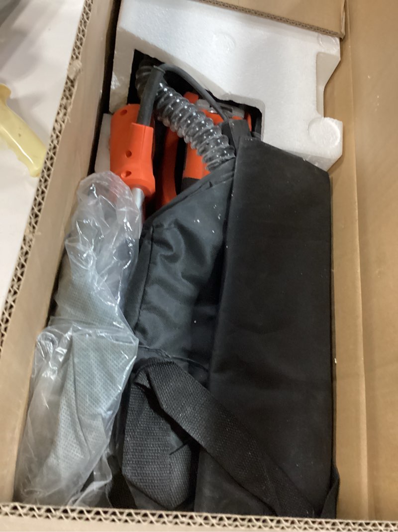 Condition photo showing As Is for Drywall Sander, 1000W Popcorn Ceiling Removal Tool, Automatic Drywall Sander with Vacuum Dust Collection, LED Light, 6 Variable Speed 800-2200RPM,15Pcs Sanding Discs, Foldable & Extendable Handle Orange Red