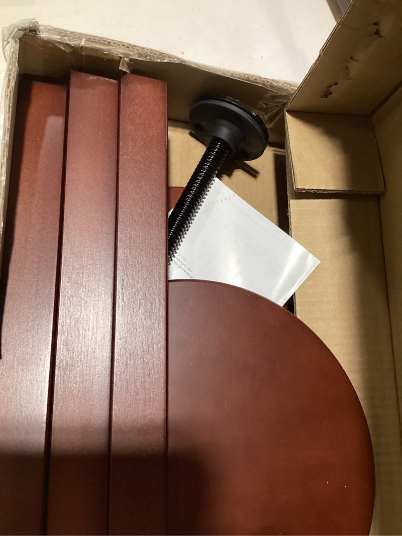 Condition photo showing Good Condition for meeden wooden drafting stool with adjustable height, artist stool,office studio stool, up to 220 lbs,german beech wood, perfect for artists studio,home use,kitchen,bars deep walnut