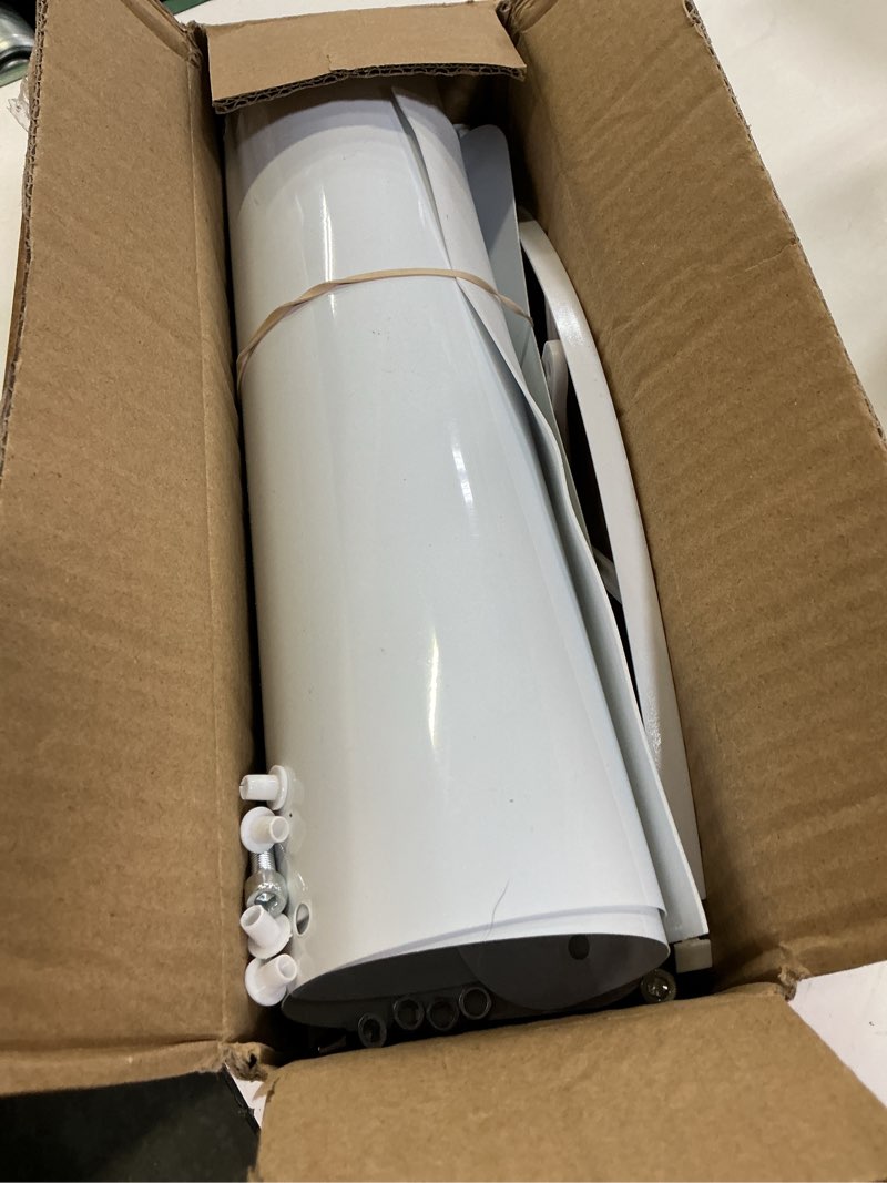 Condition photo showing As Is for viokko air conditioner deflector for window units, universal adjustable air conditioning deflector anti-wind baffles anti direct blowing windshield wind guide, 20.83"x10.61" freely cut, white
