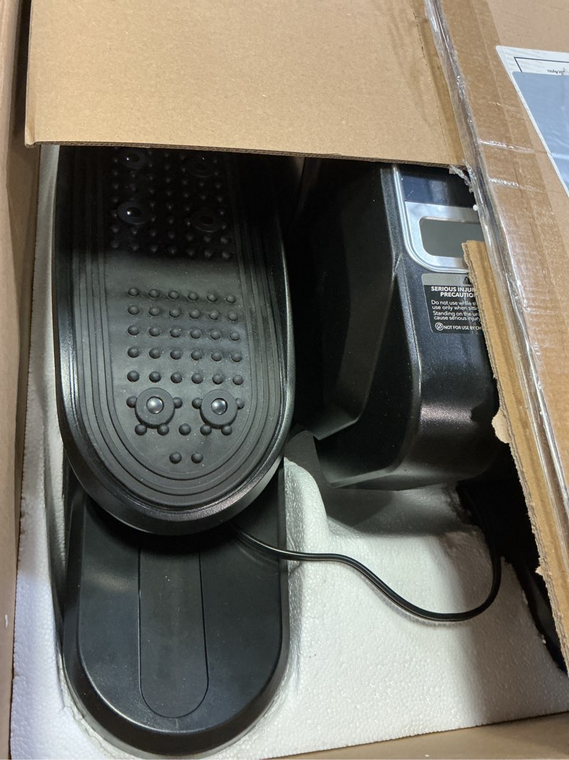 Condition photo showing Good Condition for Under Desk Elliptical Machine, Electric Seated Pedal Exerciser, Mini Elliptical Leg Exerciser with Remoter, 12 Level Speeds, Forward & Reverse Direction, Manual & Auto Mode for Home Office Black