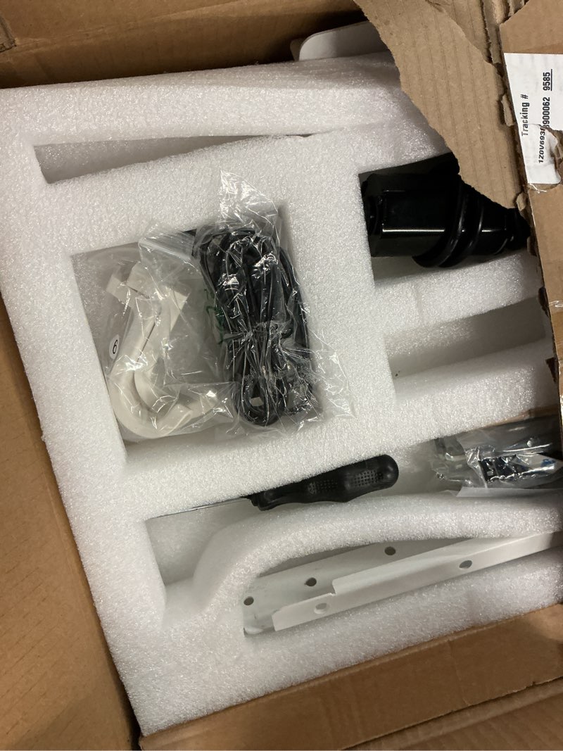 Condition photo showing Good Condition for TIQLAB Electric Standing Desk, Adjustable Height Stand up Desk, 55 * 28 Inches Sit Stand Home Office Table with Splice Board, White 55*28 inch White