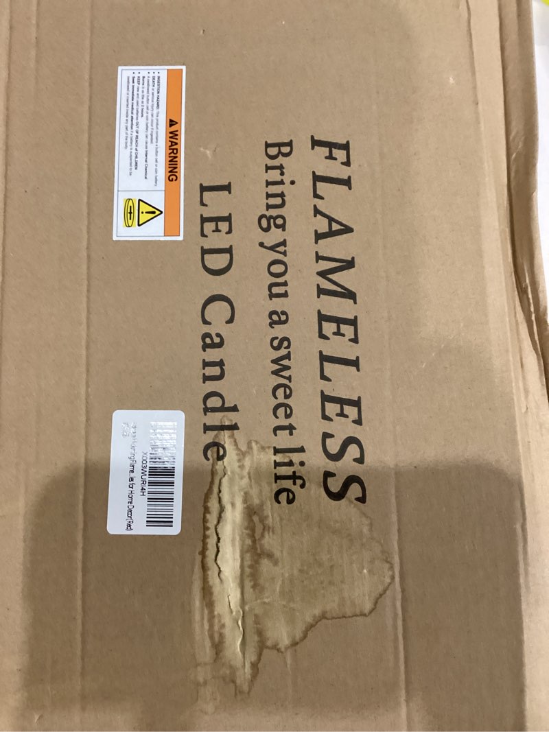 Condition photo showing Good Condition for Flickering Flameless Candles Battery Operated with Remote and 2/4/6/8 H Timer Plexiglass Led Pillar Candles Pack of 9 (D2.3 xH 6" 7" 8") with Realistic Moving Wick Candles for Home Decor(Red)