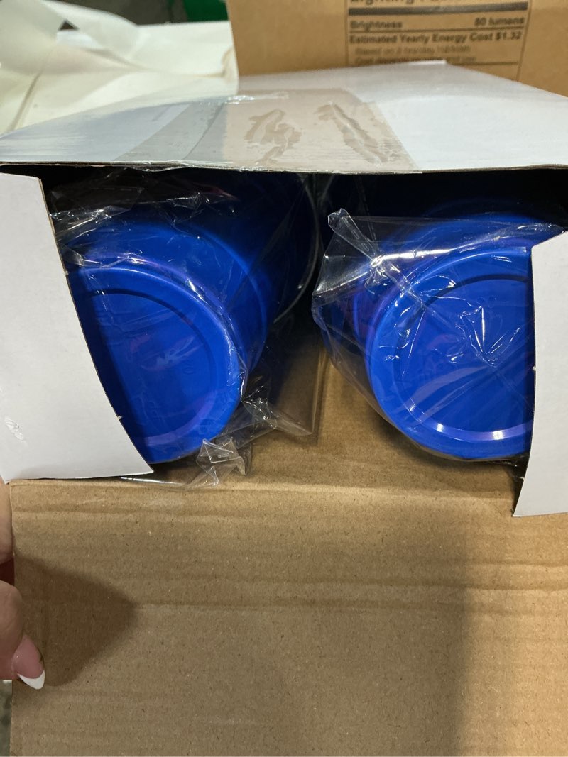 Condition photo showing New/Like New for lounsweer 100 pcs 16 oz disposable party cups plastic heavy duty drinking water cups for birthday baby shower wedding bbq picnic party supplies(blue)