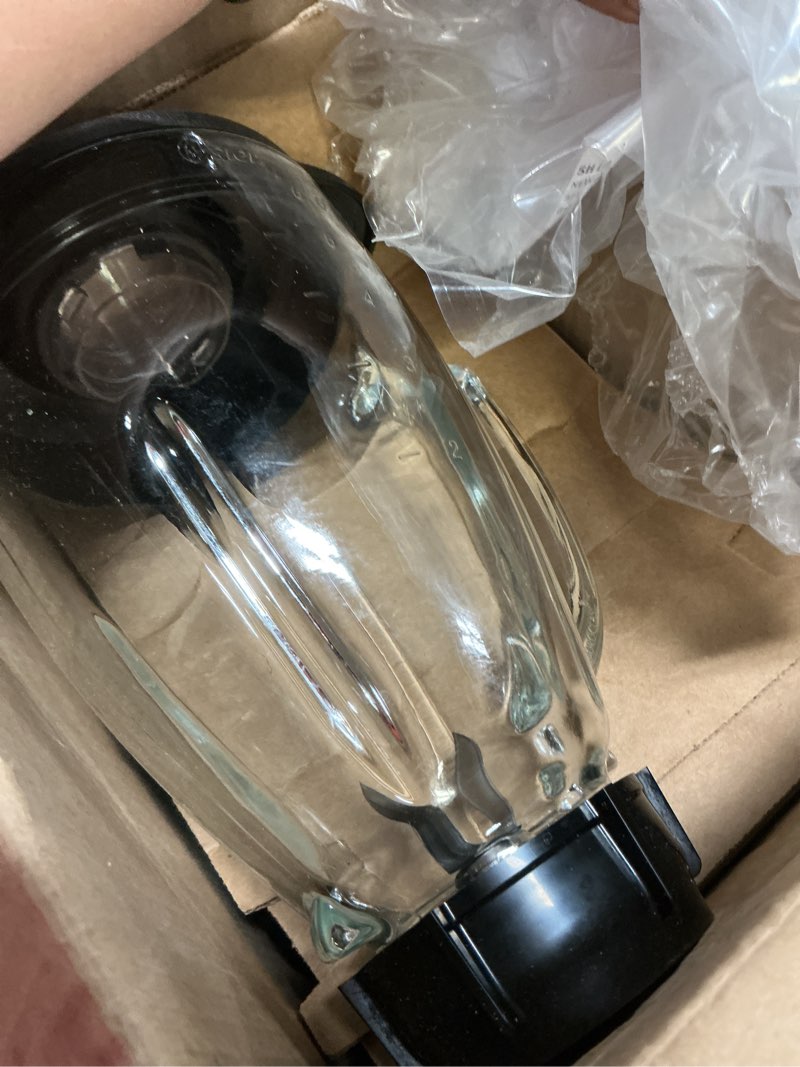 Condition photo showing As Is for Oster® Classic Series 8-Speed Blender with 6-Cup Glass Jar, Gray