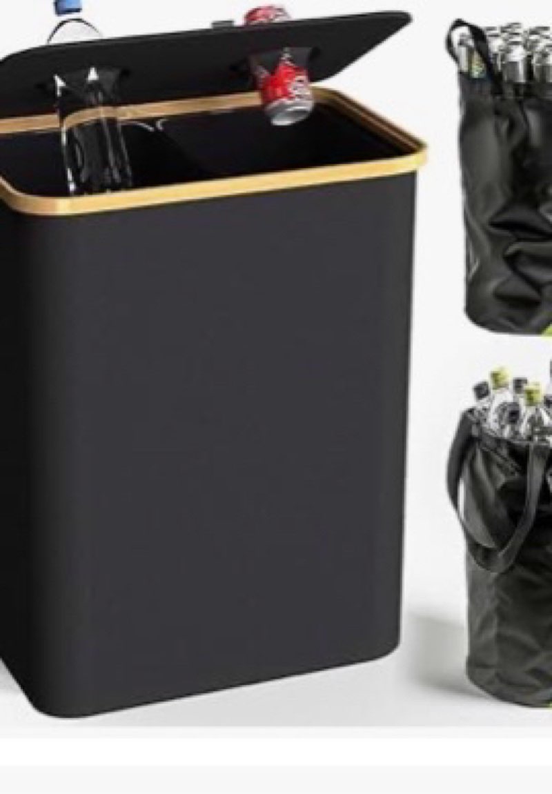 pakusane recycling bin kitchen indoor home 40 gallon 156l recycle bin with lid 2 removeable reusable