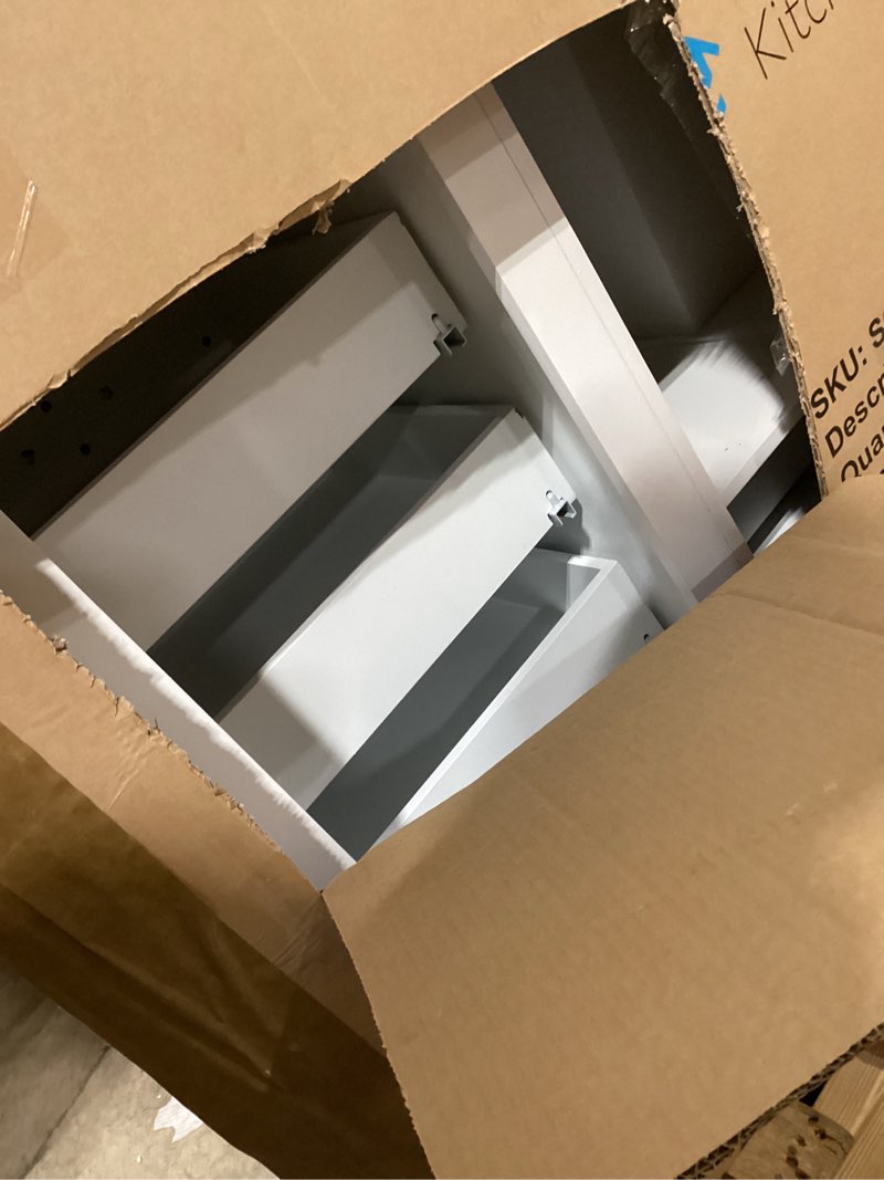 Condition photo showing As Is for Siem 60” W 23” d 35” h single bathroom vanity