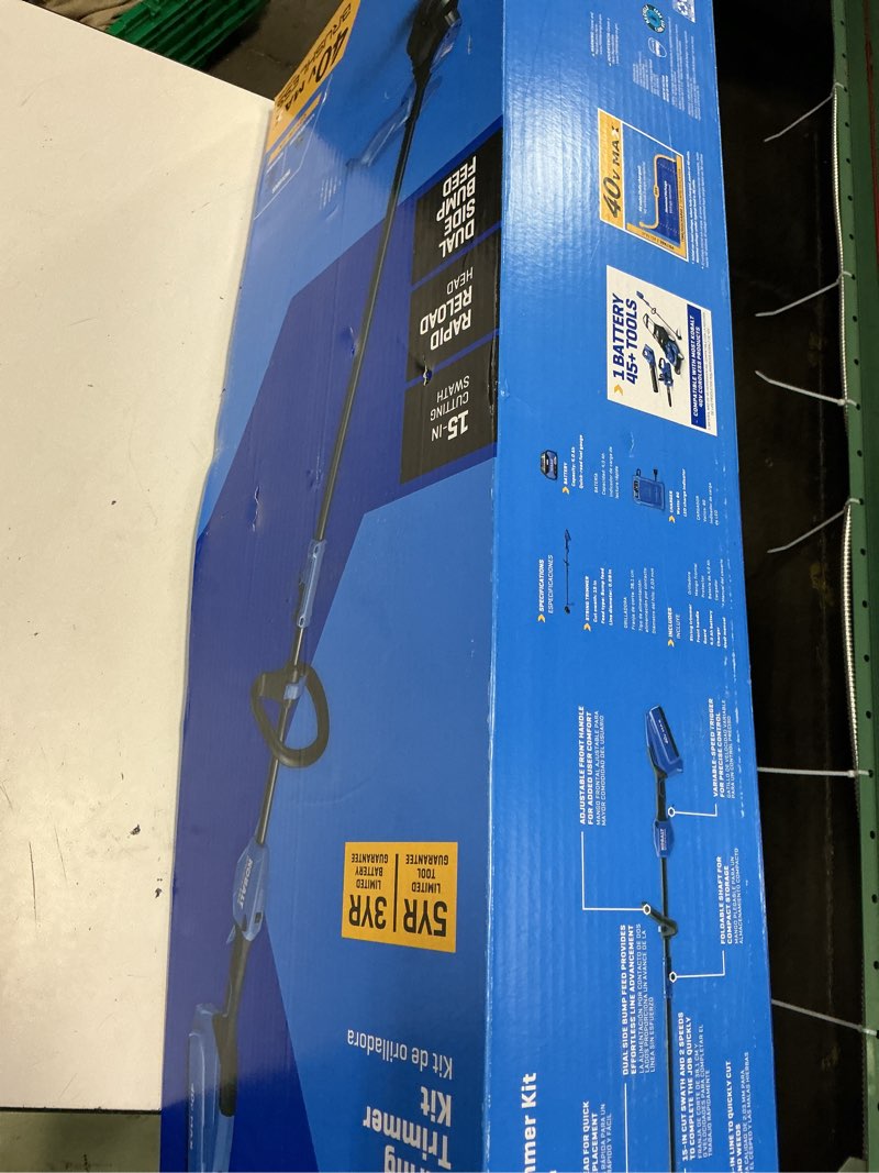 Condition photo showing Good Condition for kobalt gen4 40-volt 15-in straight shaft battery string trimmer 4 ah (battery and charger included)