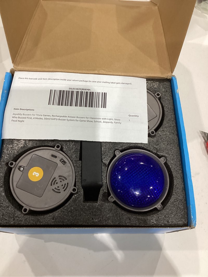 Condition photo showing Good Condition for Buzzers for Trivia Games, Rechargeable Answer Buzzers for Classroom with Light, Show Who Buzzed First, 4 Modes, 50m(164Ft)-Buzzer System for Game Show, School, Jeopardy, Family Feud Night 8 Color