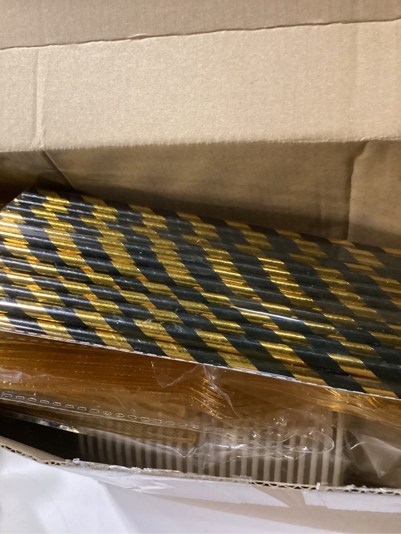 Condition photo showing Good Condition for funnymoom 452 pcs 50th birthday decorations for men, black and gold 50th birthday paper plates cups napkins tablecloth cutlery straws for men women 50 year old party supplies for 50 guests