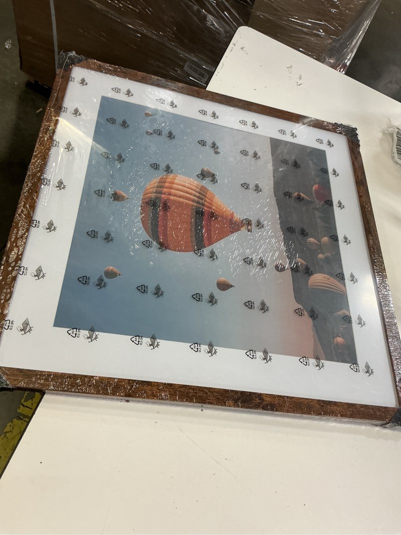 Condition photo showing Good Condition for wood 20x20 picture frame with 16x16 mat deep brown, display 16x16 with mat or 20x20 without mat, wood 20 by 20 photo frame, 20 x 20 frame for wall hanging display, deep brown 1 20x20 inch