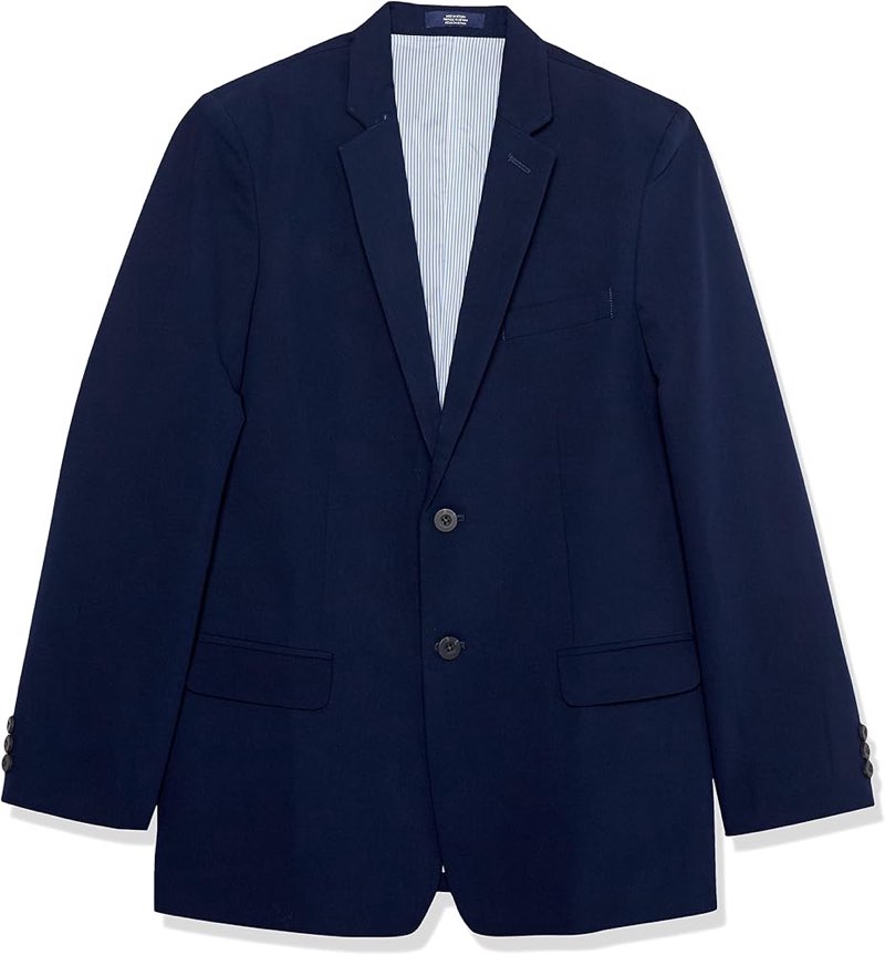 IZOD Boys' Bi-Stretch Blazer Suit Jacket, Bank Blue, 16