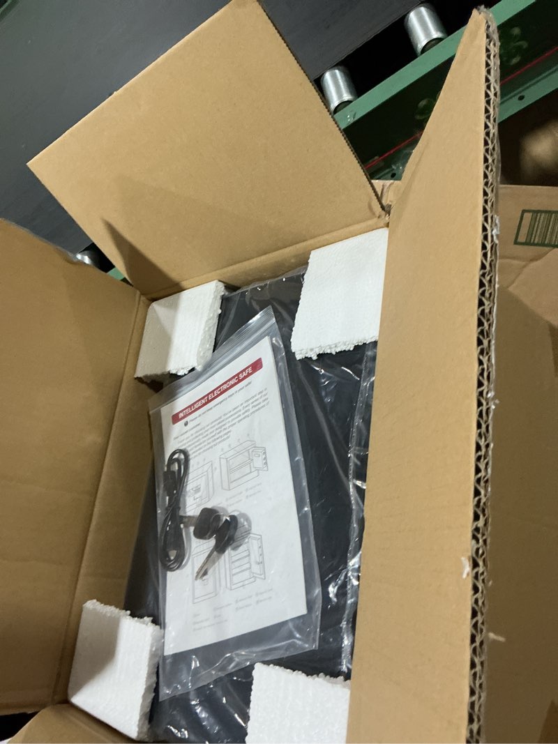 Condition photo showing Good Condition for 1.3 cuft small home safes water and fireproof, digital security safe box with programmable keypad and key lock, anti-theft fire safe document box for home money medicine valuables