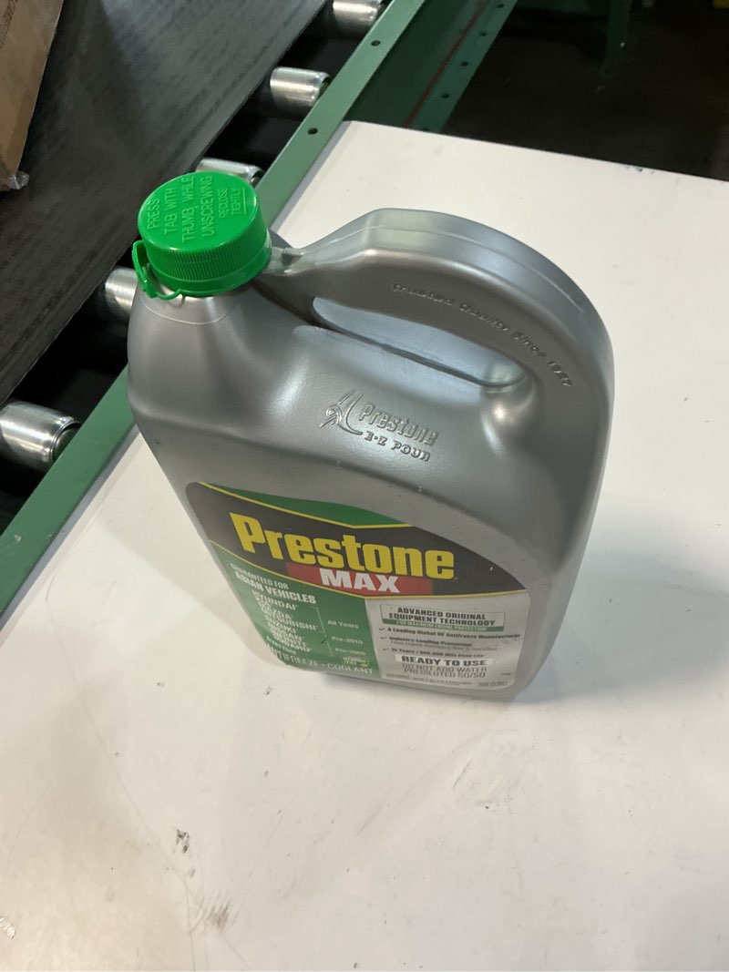 Condition photo showing Good Condition for prestone max asian green 50/50 antifreeze automotive coolant, pack of one asian green pack of 1 gallon