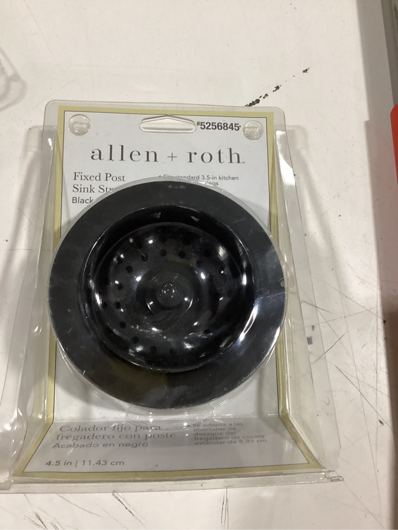 Condition photo showing As Is for allen + roth 4.5-in stainless steel rust resistant strainer with lock mount included