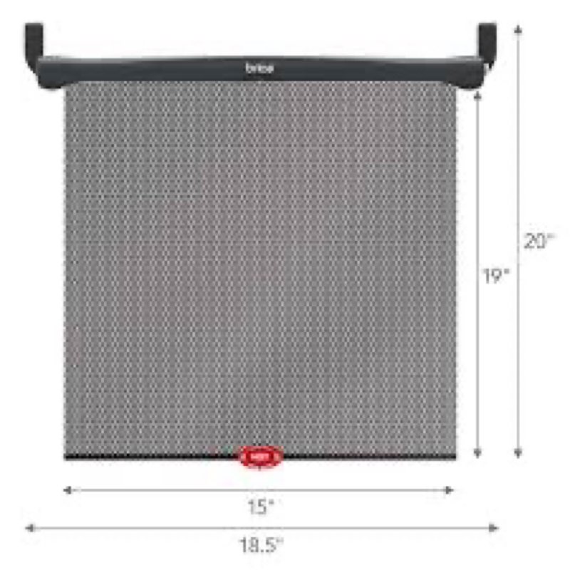 Munchkin Brica Sun Safety Car Window Shade with Heat Alert, Helps Block UVA/UVB Rays, 2 Pack, Black