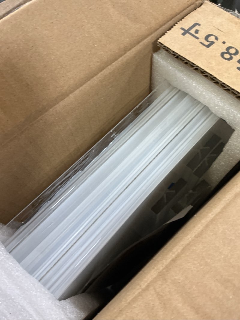 Condition photo showing As Is for dynta acrylic sign holder 8.5 x 11 (8 pack), clear vertical display stand with stable base, high transparency acrylic for signs, menus, flyers, office & business countertop use