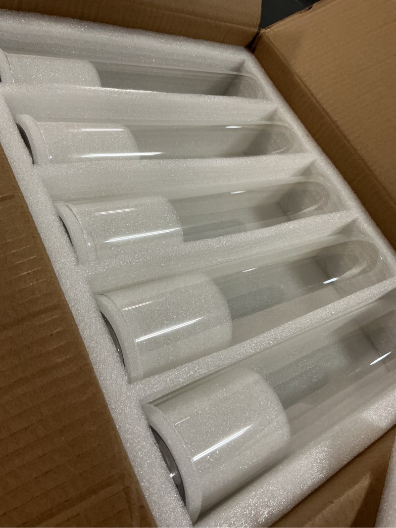 Condition photo showing Good Condition for Hurricane Candle Holder Thickened Cylinder Covers 10 Pcs Taper Candle Sticks Holder Glass Tall Candlesticks Holders Centerpiece for Wedding Dining Table Clear 10