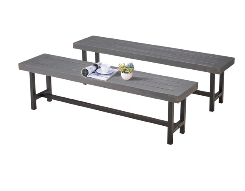 lulsgate wooden picnic bench(set of 2)