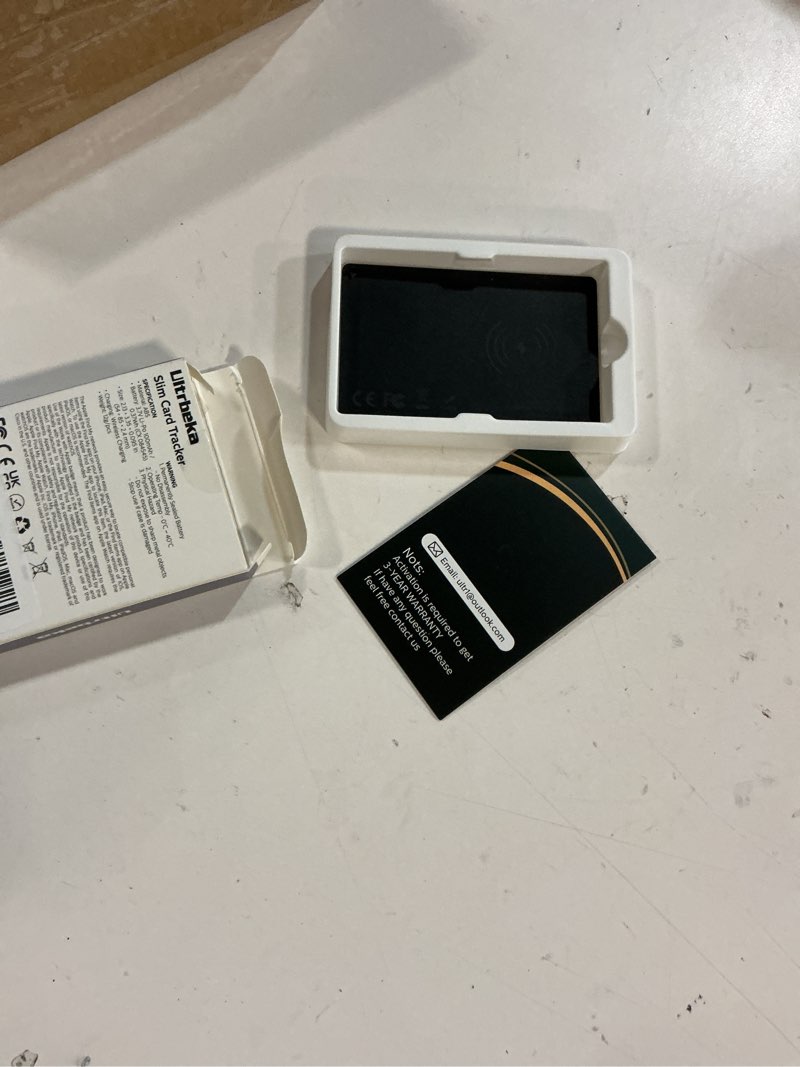 Condition photo showing Good Condition for Ultra-Thin Air Tag Wallet Tracker Card 0.07in IP68 Waterproof Bluetooth Tracker for Wallets, Passport, Work with Apple Find My, Wireless Charging, Card Locator [Apple MFi Certified] iOS Only 1-Pack