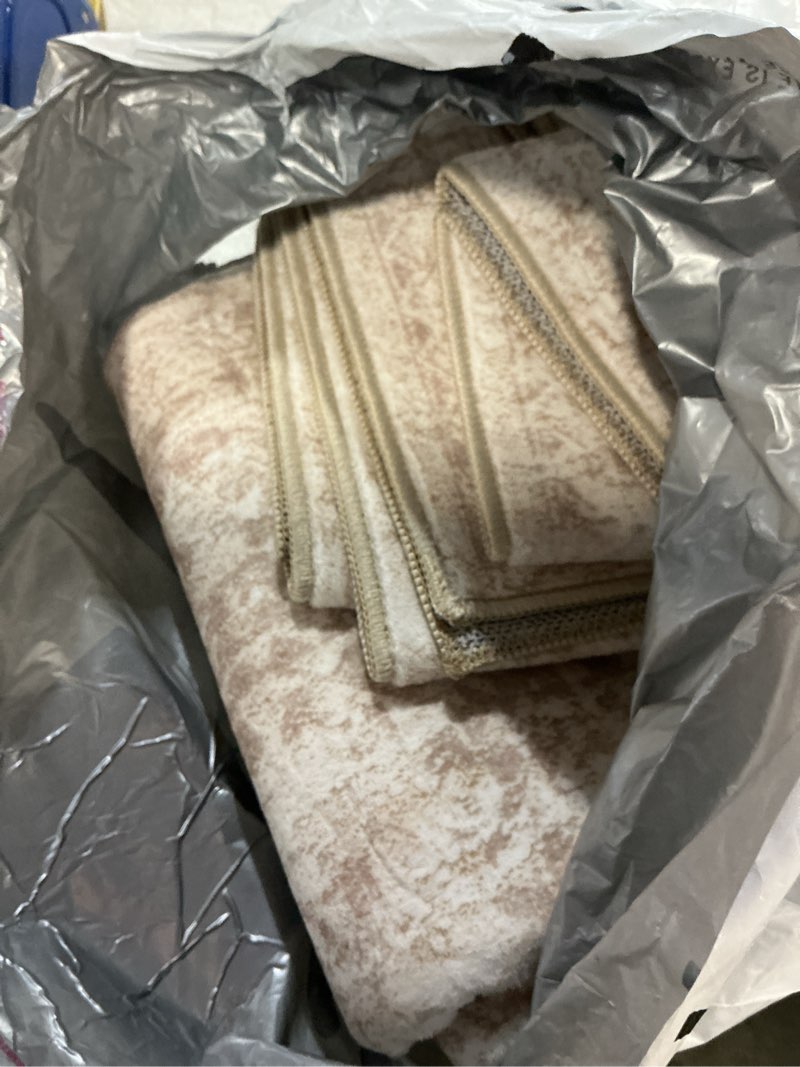 Condition photo showing Good Condition for soalmost 5x7 area rugs beige low pile indoor washable trendy faded style rugs for bedroom living room dining room foldable non-slip thin print home office mat beige 5' x 7' (rectangular)
