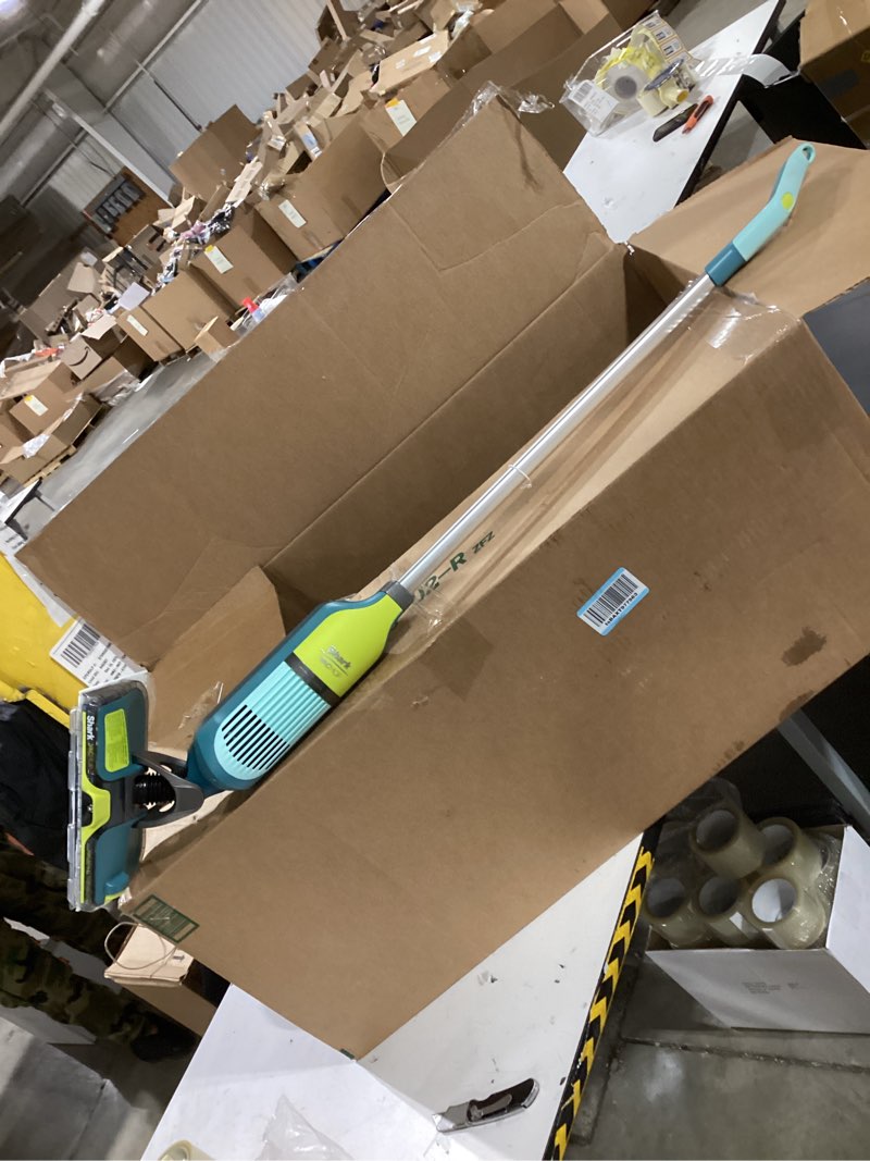 Condition photo showing As Is for Shark VACMOP Cordless Hard Floor Cleaner, Vacuum and Spray Mop, Powerful Suction, Lightweight, LED Headlights, Includes 4 Disposable Pads, 12oz Multi-surface Cleaning Solution, Lime Green, VM252GN