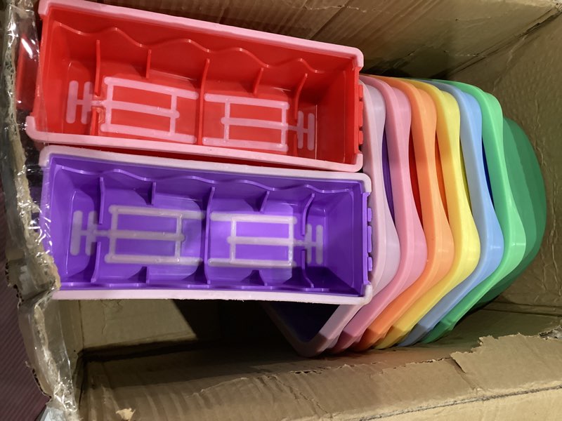 Condition photo showing Good Condition for 18 Pieces Non-Slip Balance Beam Stepping Stones for Kids 3 Years + Stackable Obstacle Course Balance Board for Toddlers Thicken Plastic Hold up 220LBS Indoor Outdoor Sensory Toy Green