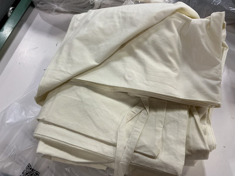 Condition photo showing Good Condition for quince organic brushed cotton duvet cover full/queen without sham set ivory