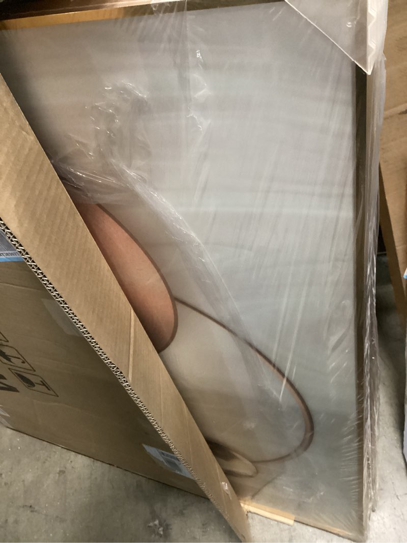 Condition photo showing Good Condition for Large Framed Modern Luxury Gold Wall Art for Living Room, 3 Piece Bright Style Art Prints Paintings Artwork for Walls, Bronze Gold Geometric Pictures for Hallway Stair Office Wall Decor 24x36 In 24" W x 36" H x 3Pcs Gold Geometric