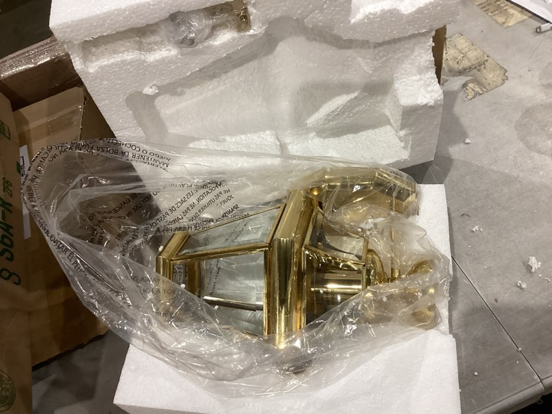 livex lighting 2161-02 outdoor wall lantern with clear beveled glass shades, polished brass