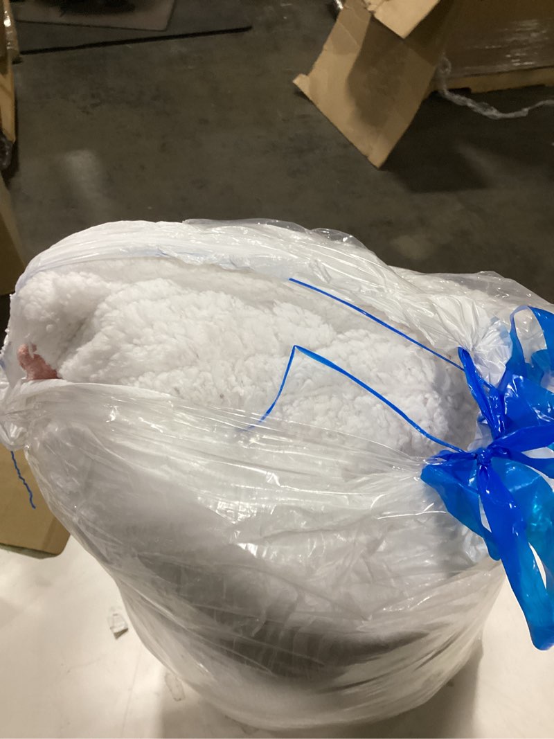 Condition photo showing As Is for Bedsure GentleSoft Electric Blanket King Size - Soft Ribbed Flannel Heated Blanket with Dual Control, Heating with 10 Heat Settings, 10 Time Settings, 8 hrs Timer Auto Shut Off (90"x100", Pink) 07 - Pink King