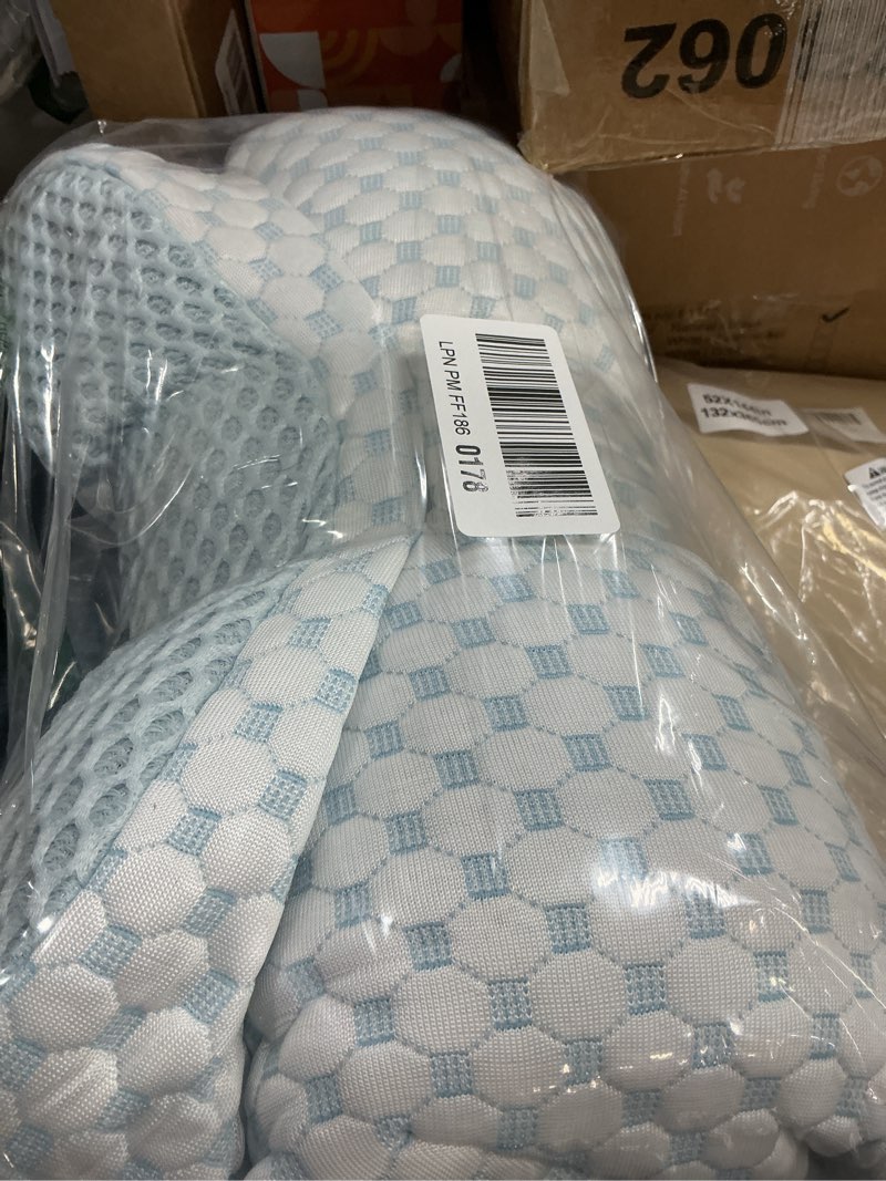 Condition photo showing Good Condition for Cervical Pillow for Neck Pain Relief, Contour Memory Foam Pillows for Sleeping, Odorless Ergonomic Pillow Adjustable Orthopedic Cooling Pillow Bed Pillow Neck Support for Side Back Stomach Sleepers Blue