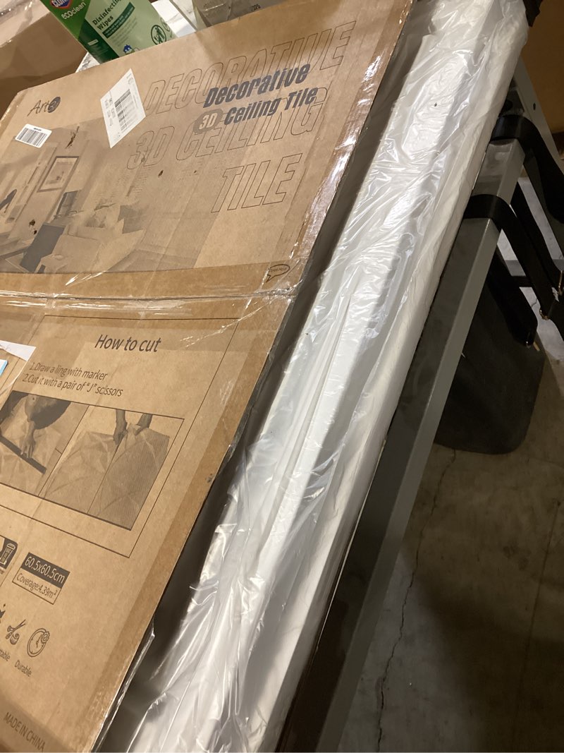 Condition photo showing Good Condition for Art3d PVC Ceiling Tiles, 2'x2' Plastic Sheet in White (12-Pack)