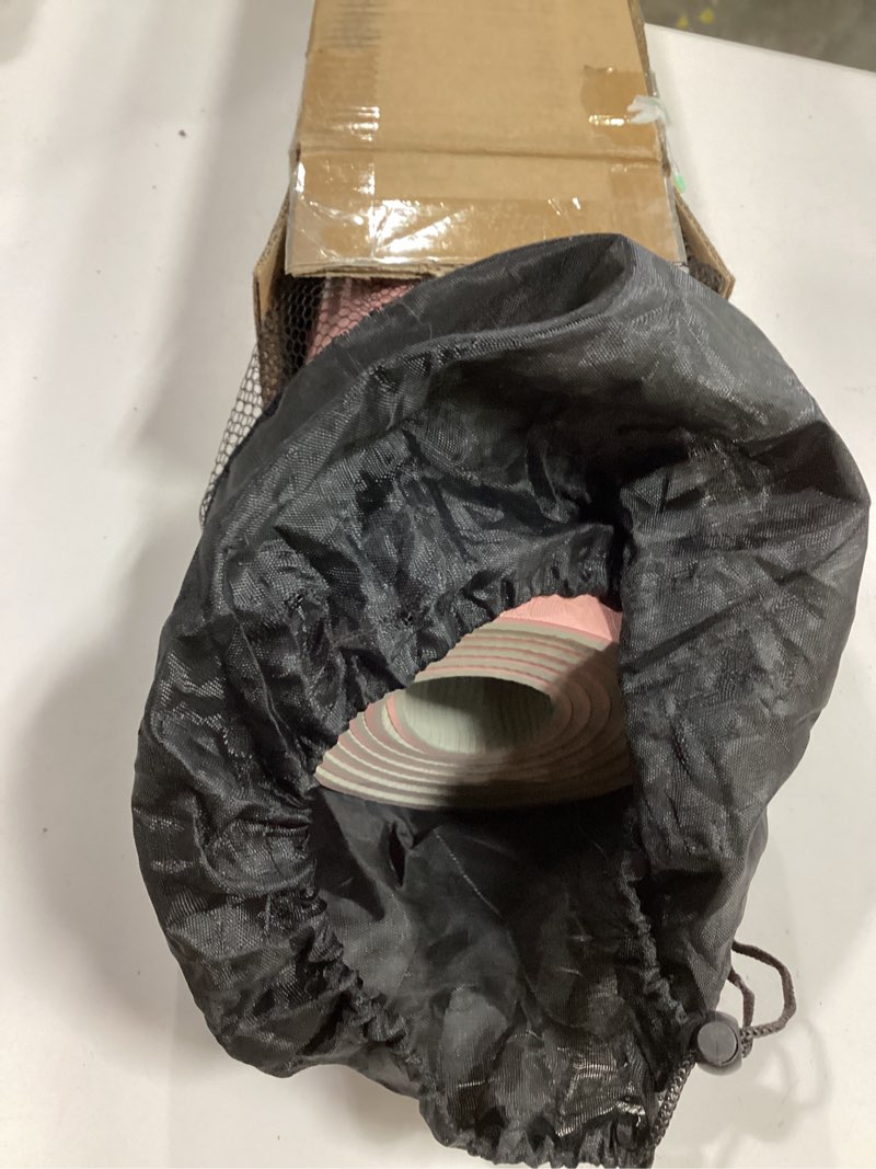 Condition photo showing Good Condition for Yoga Mat Non Slip, Pilates Fitness Mats, Eco Friendly, Anti-Tear 1/4" Thick Yoga Mats for Women, Exercise Mats for Home Workout with Carrying Sling and Storage Bag 72"x24" Parfait Pink & Gray