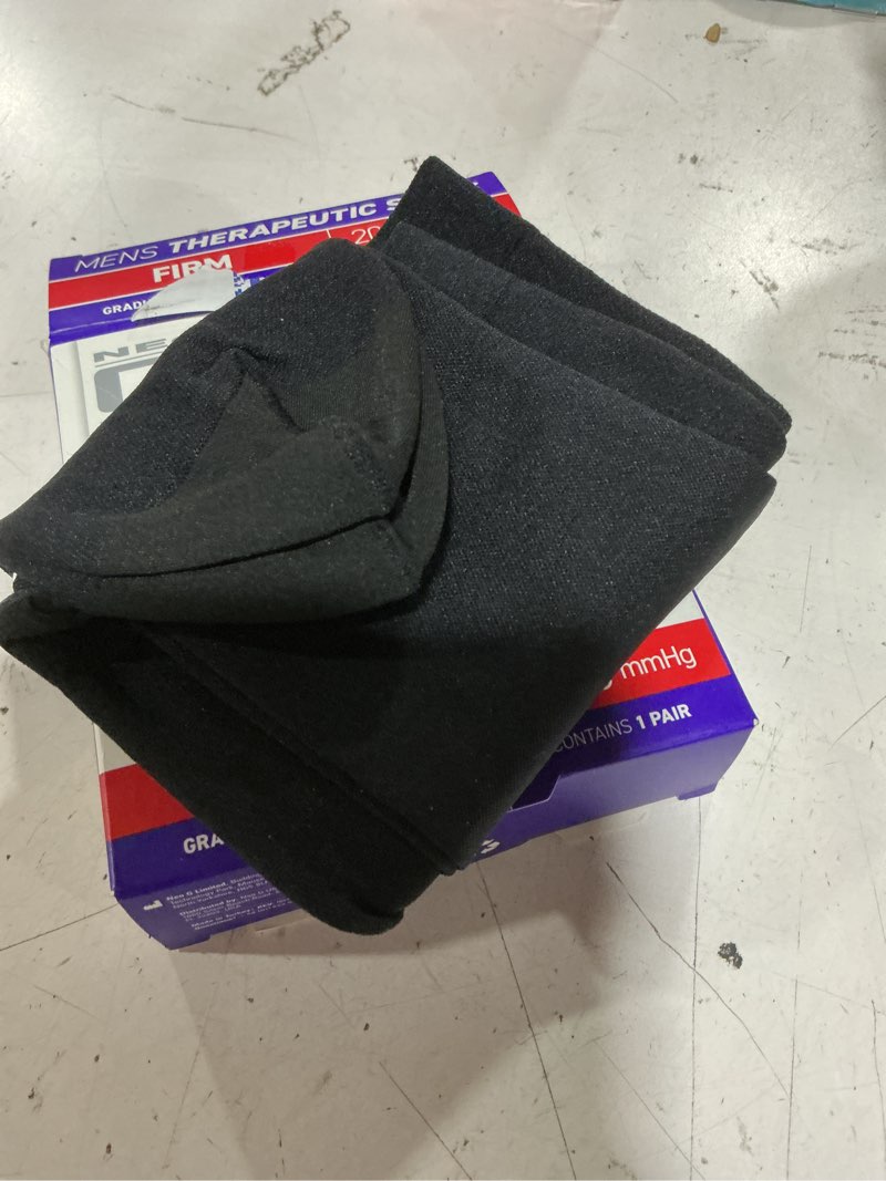 Condition photo showing New/Like New for mens therapeutic socks, 20-30 mmhg (firm) 