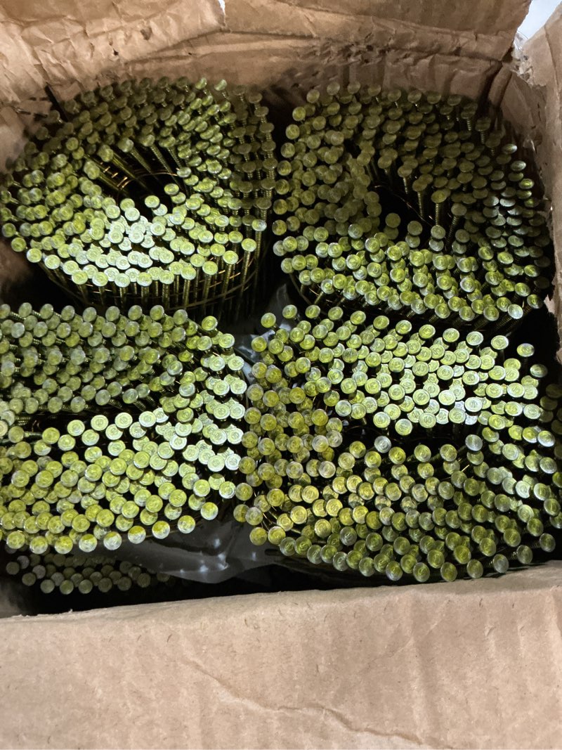 Condition photo showing New/Like New for findmall 3600 count siding nails 2-1/2-inch x .090-inch 15-degree wire collated coil resin paint coating ring shank for rough nailing of lathing and sheathing materials