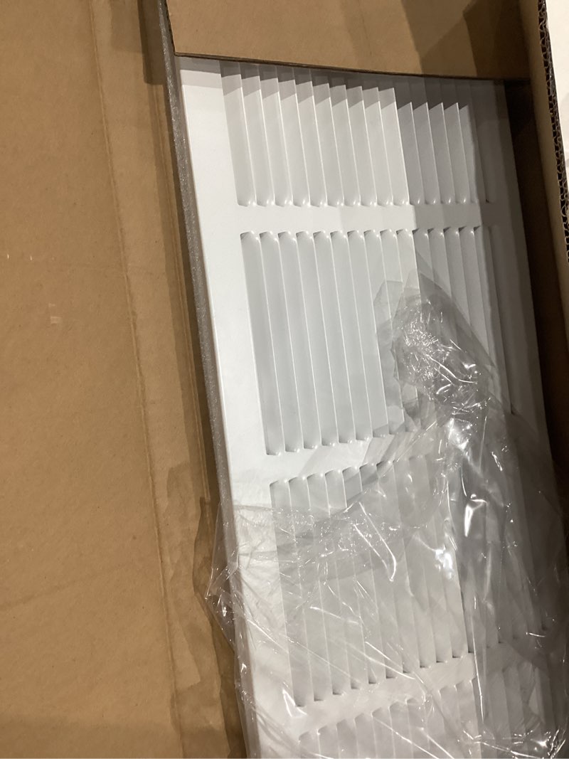 Condition photo showing Good Condition for 24"wx8"h duct opening return air grille,air return vent cover grill for sidewall and ceiling,solid steel ac vent cover hvac cold air intake grille without filter house,outer dimension:25.75wx9.75"h 24''w×8''h