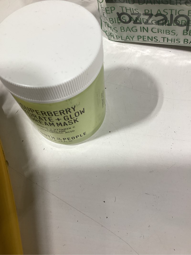 Condition photo showing Good Condition for youth to the people superberry dream mask - hyaluronic acid + vitamin c face moisturizer + overnight facial mask, hydrates + plumps + brightens skin, evens skin tone, for dry + dull skin, non-greasy 2 ounce