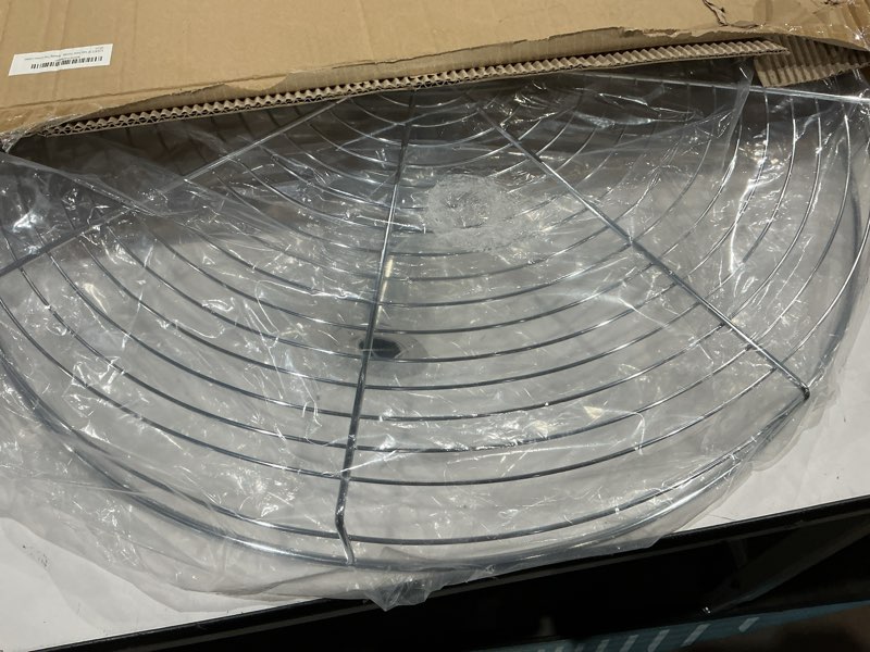 Condition photo showing As Is for 28" lazy susan cabinet organizer, lazy susan turntable for kitchen blind corner cabinet, corner cabinet organizer kidney shape rotating tray for 32 inches and above corner cabinet 28 inches