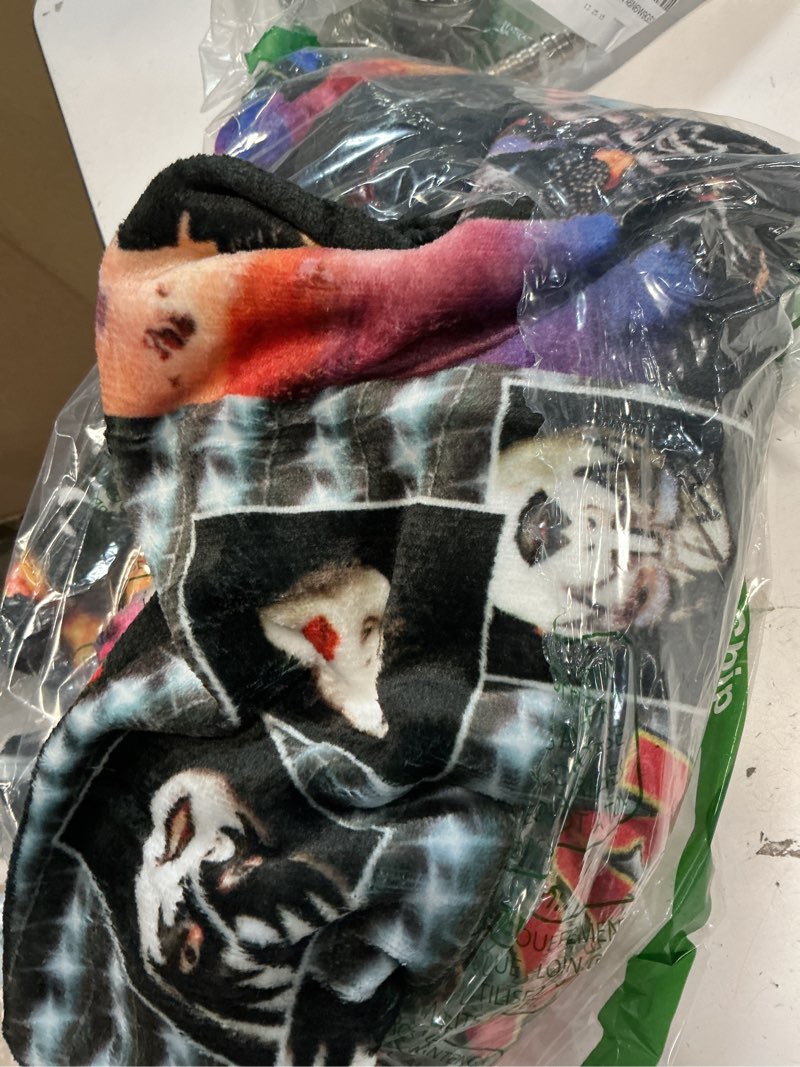 Condition photo showing Good Condition for Northwest KISS Portraits Throw Blanket, Oversized Rock and Roll Silk Touch Throw 50x70, Ultra-Soft Lightweight Fleece, Rock Band Music Decor Kiss - Portraits