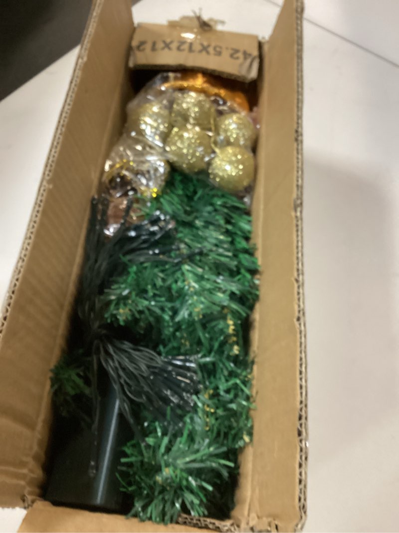 Condition photo showing Good Condition for AGIRL Tabletop Christmas Tree 22 Inch Mini Artificial Christmas Tree with 30 LED String Lights, Star Tree, Tabletop Small Xmas Tree for Holiday Indoor DIY Christmas Decor Green Christmas Tree