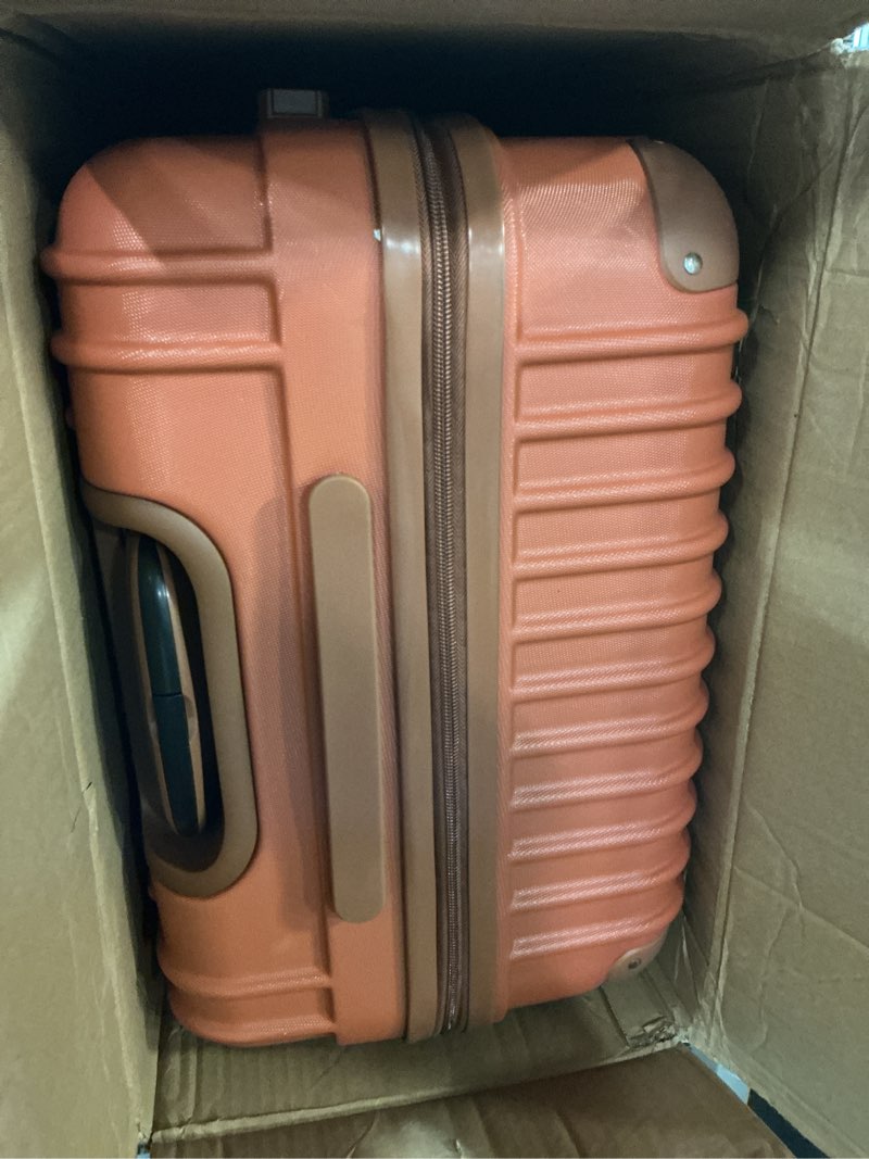 Condition photo showing New/Like New for cosbarn luggage sets 5 piece suitcases with wheels, suitcase set abs hard case luggage with tsa lock spinner wheels durable travel luggage sunsetorange